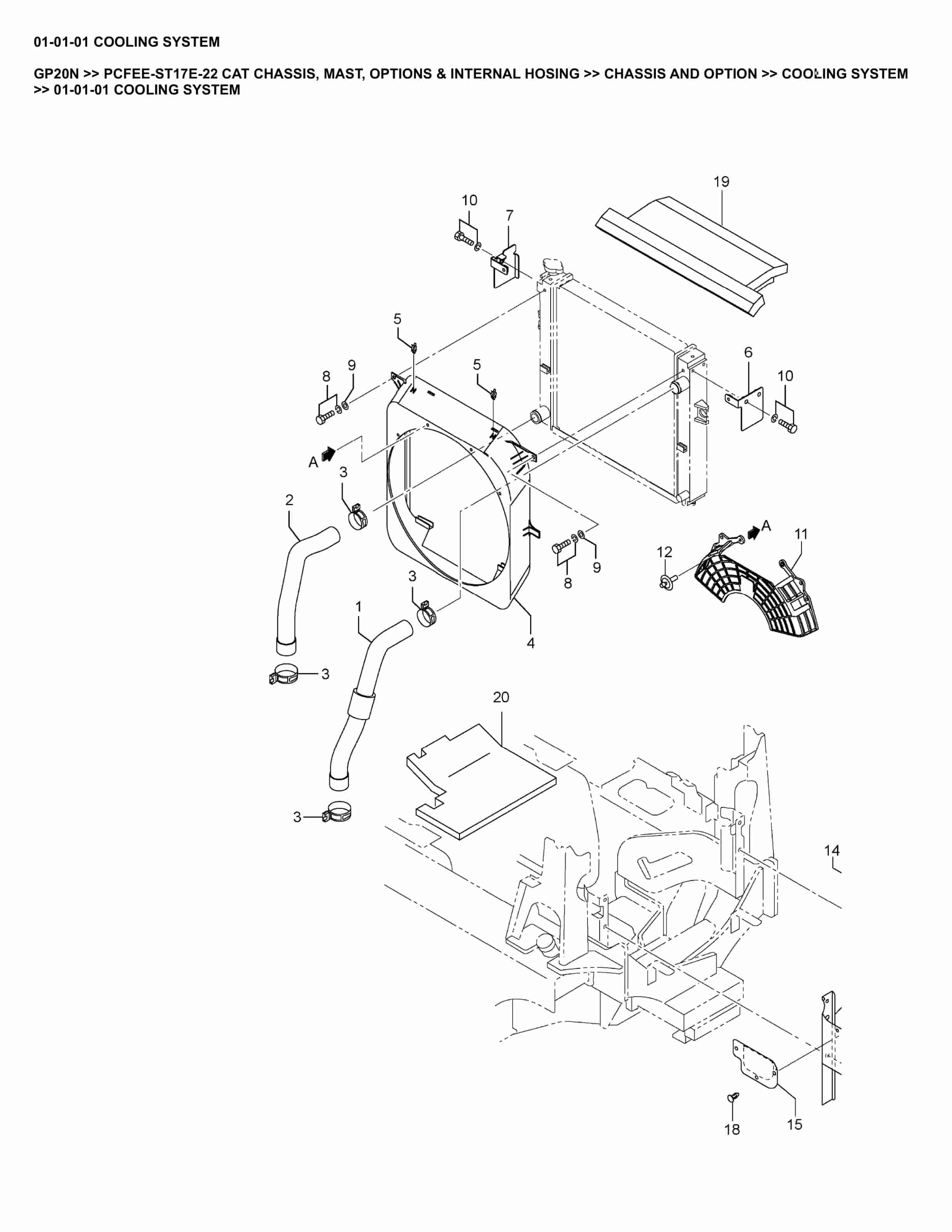 Caterpillar GP20N Parts Manual PCFEE-ST17E-22