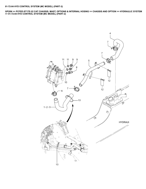 Alternative view of Caterpillar GP20N Parts Manual PCFEE-ST17E-22
