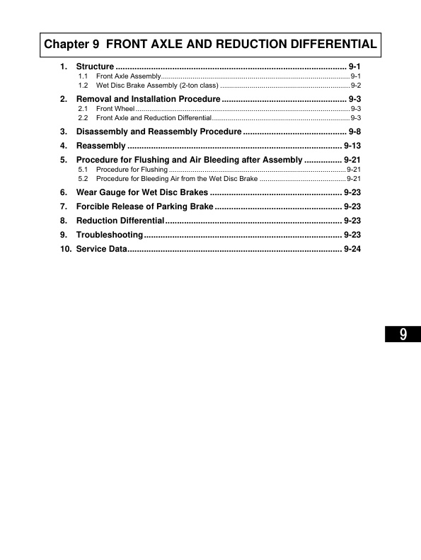 Caterpillar GP20N to GP35N, DP20N to DP35N Wet Brake System Supplement Service Manual 99719-6W110 2 Caterpillar GP20N to GP35N, DP20N to DP35N Wet Brake System Supplement Service Manual 99719-6W110-2