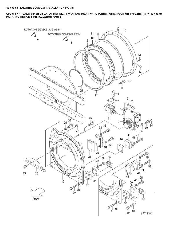 Alternative view of Caterpillar GP20PT Parts Manual PCAEG-CT13H-23