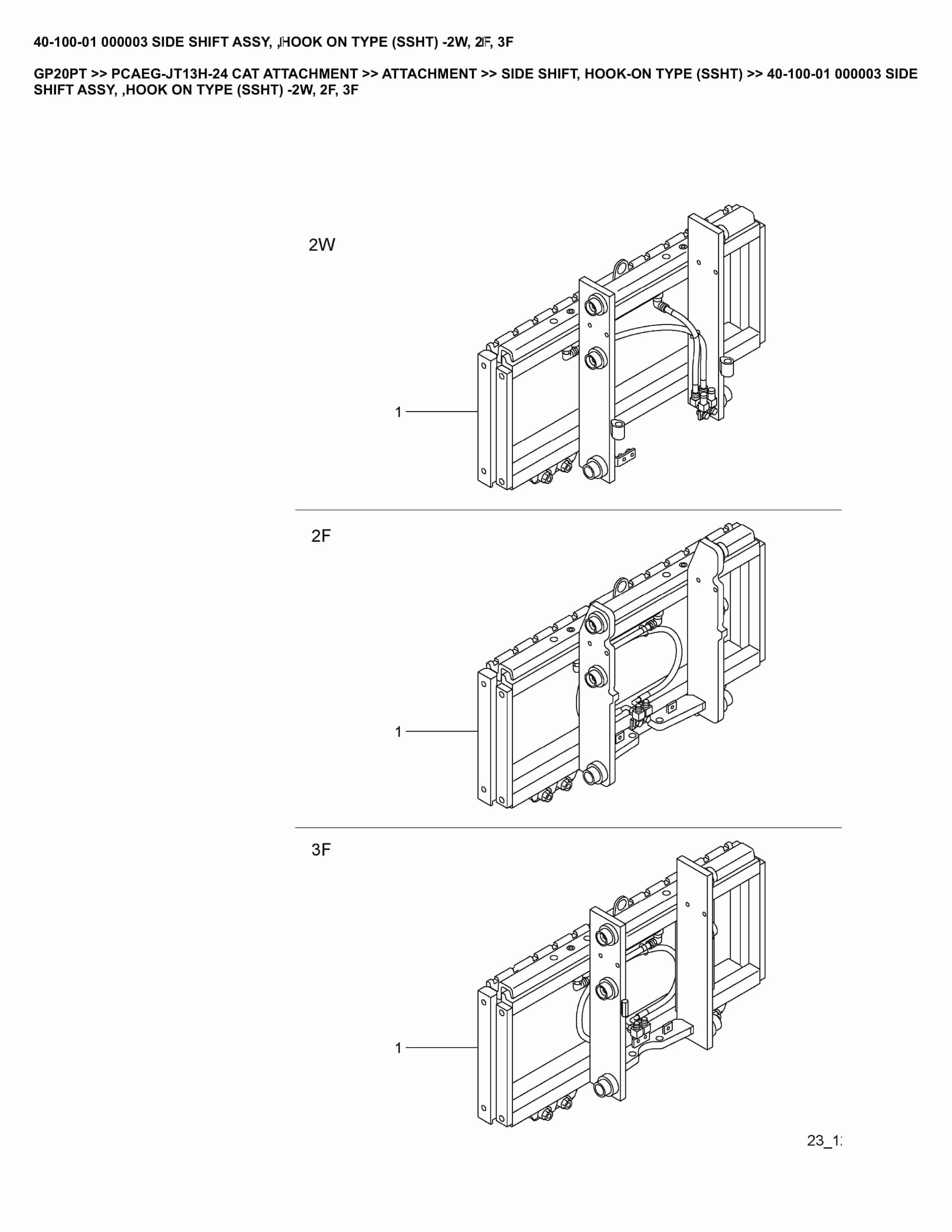 Caterpillar GP20PT Parts Manual PCAEG-JT13H-24