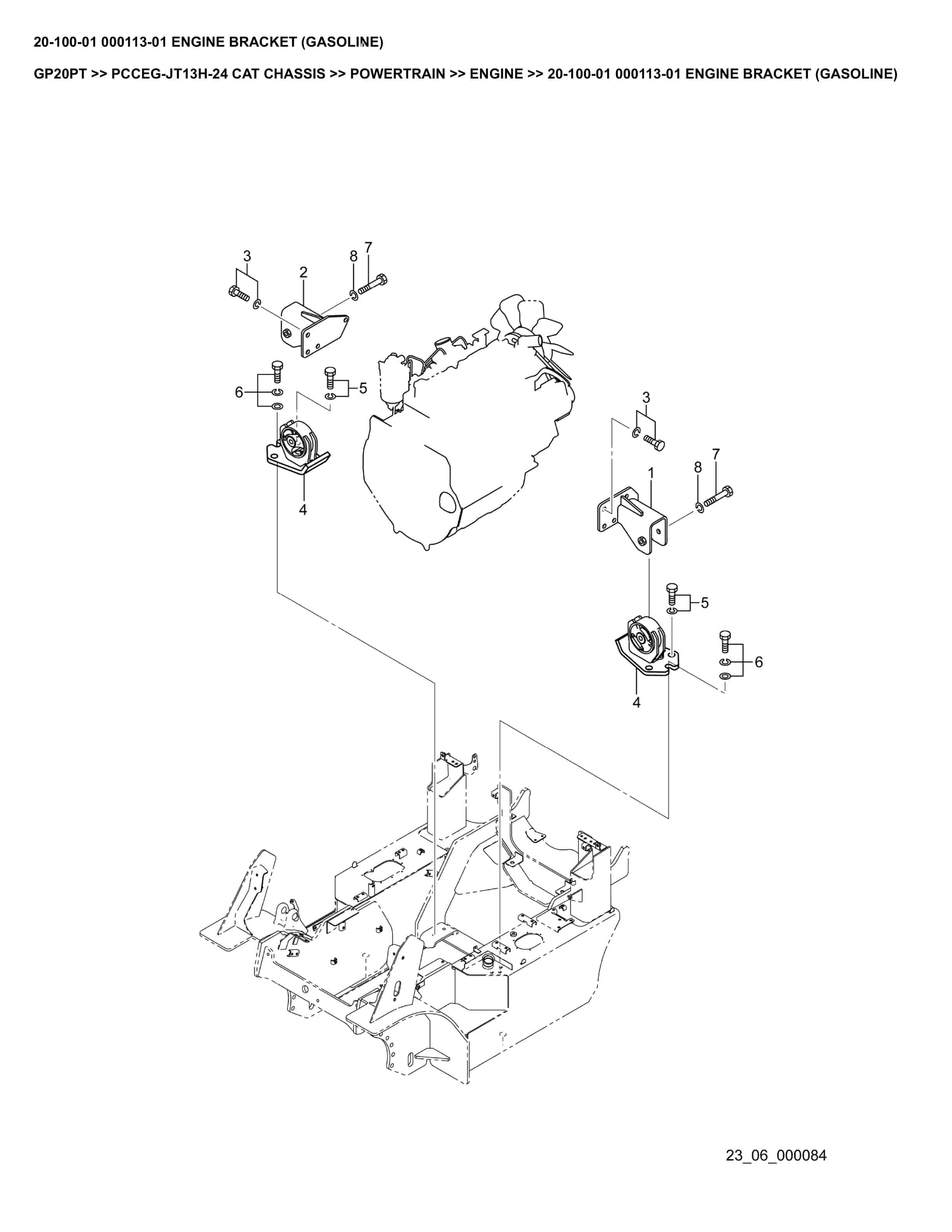Caterpillar GP20PT Parts Manual PCCEG-JT13H-24