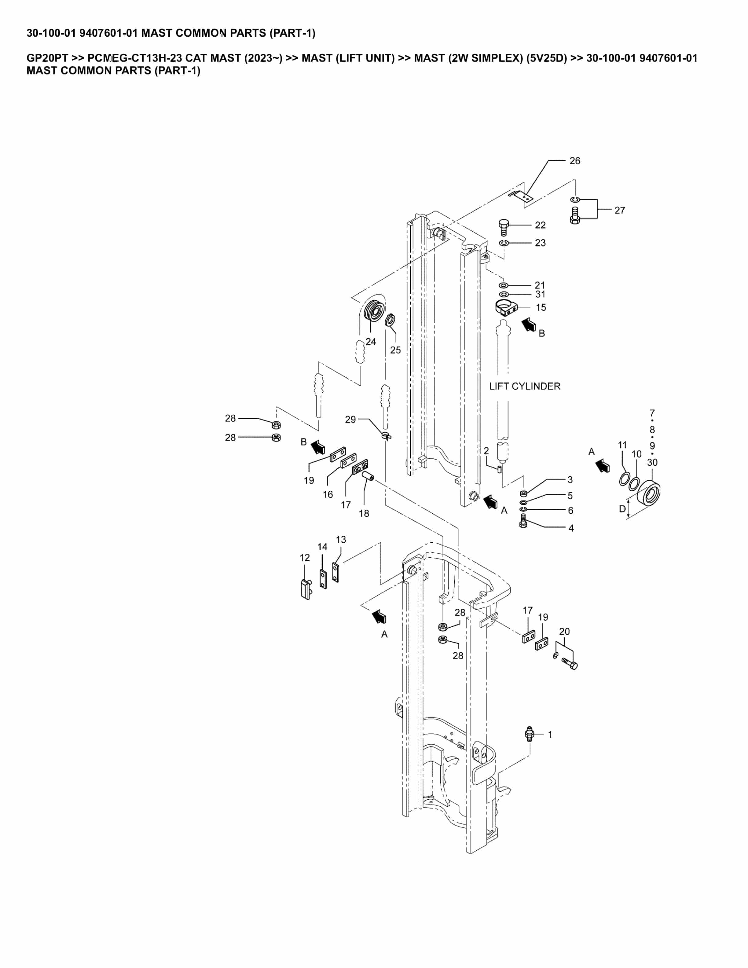 Caterpillar GP20PT Parts Manual PCMEG-CT13H-23