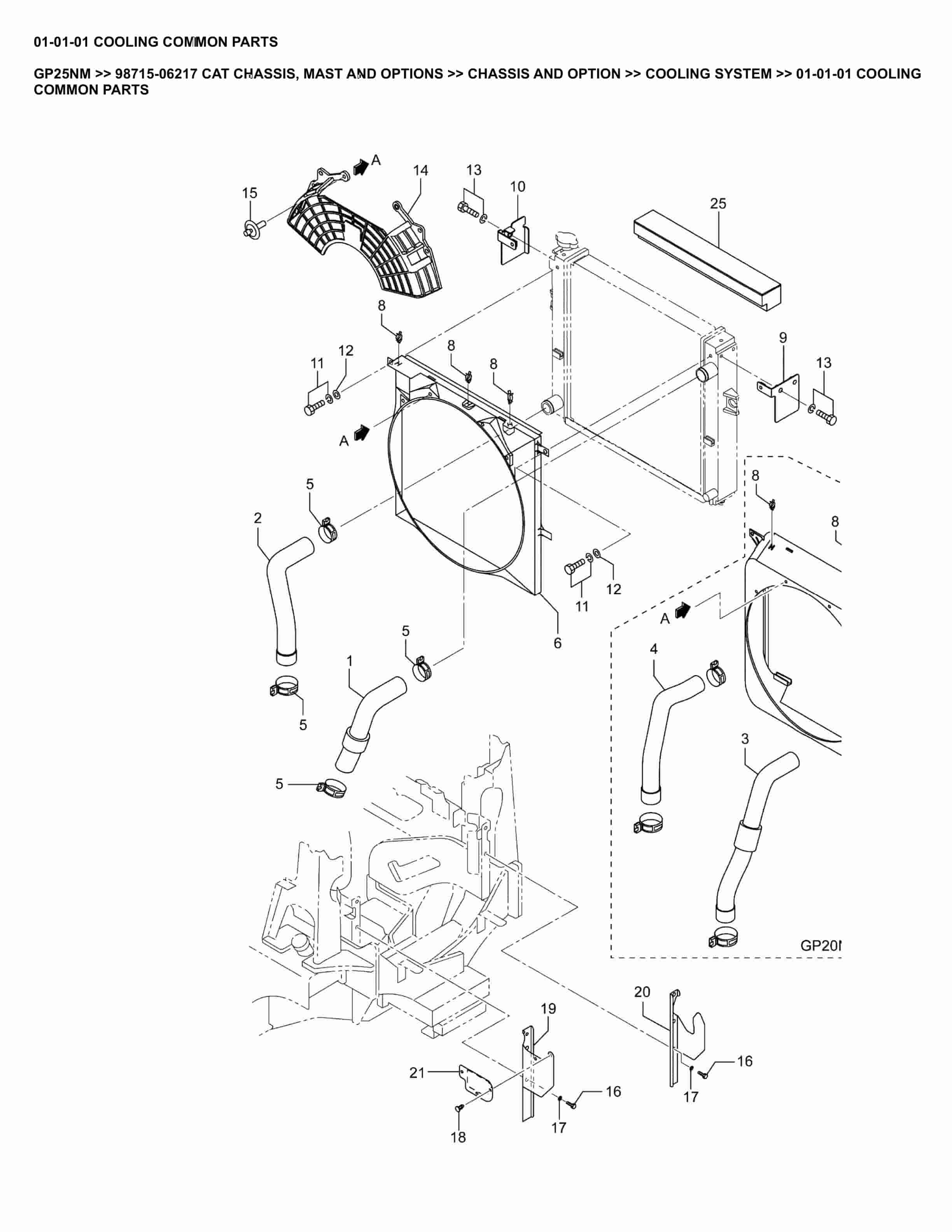 Caterpillar GP25NM Parts Manual 98715-06217