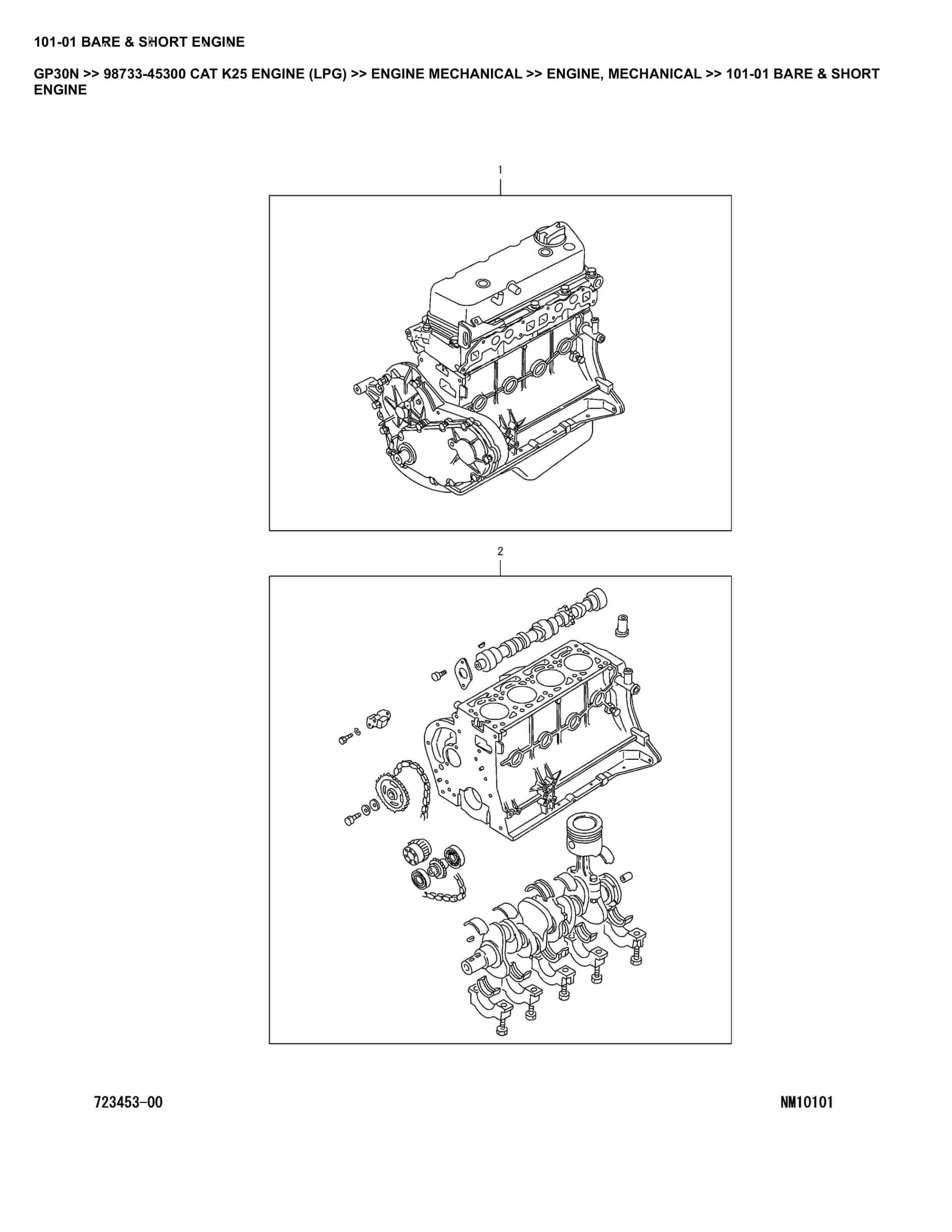 Caterpillar GP30N Parts Manual 98733-45300