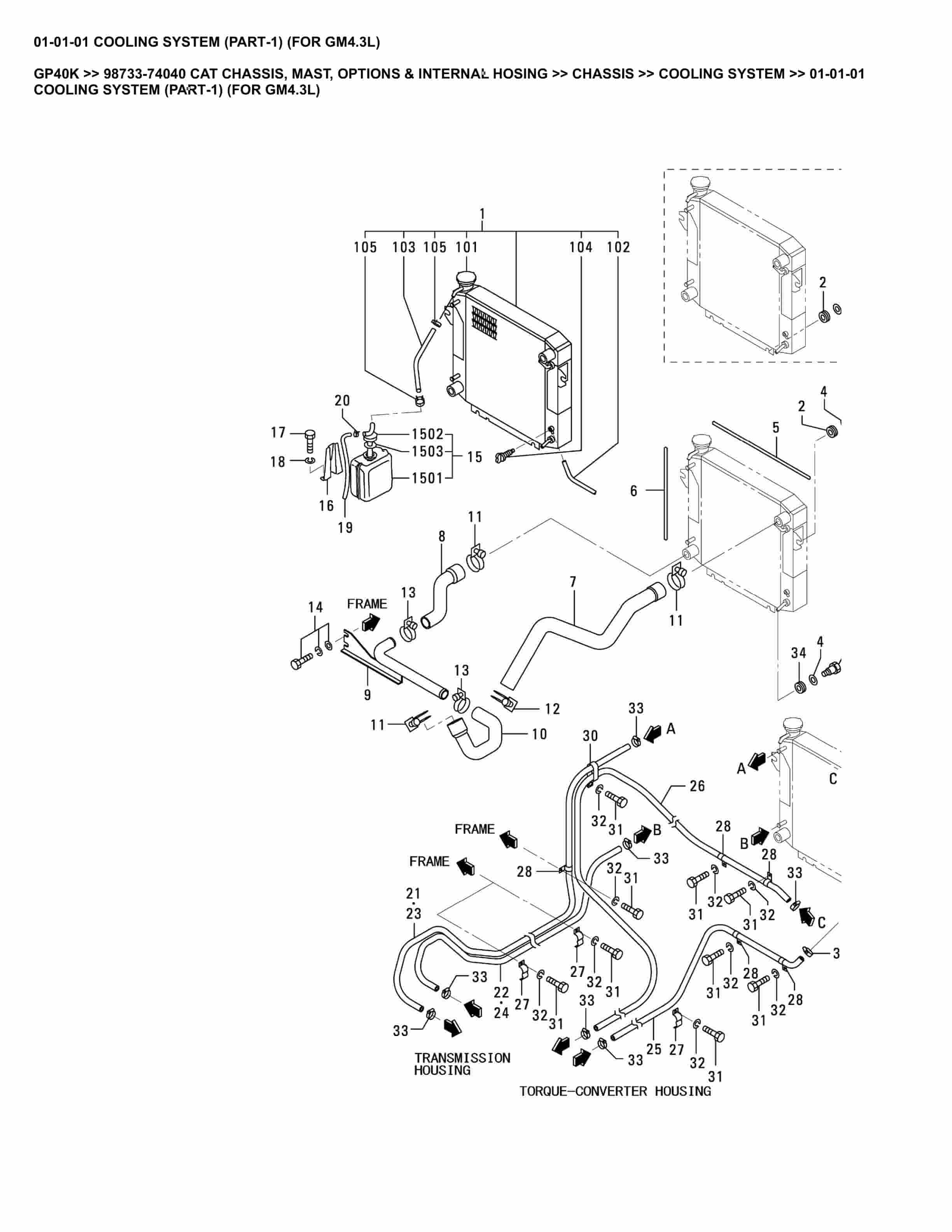 Caterpillar GP40K Parts Manual 98733-74040