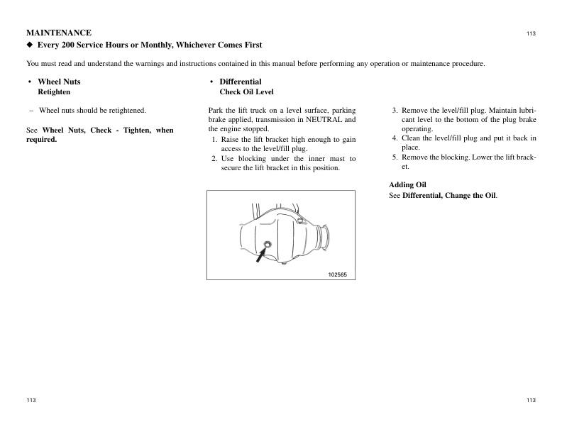 Caterpillar GP40N-55N, DP40NB-55NB Lift Truck Operation and Maintenance Manual 99730-88100 5 Caterpillar GP40N-55N, DP40NB-55NB Lift Truck Operation and Maintenance Manual 99730-88100-5