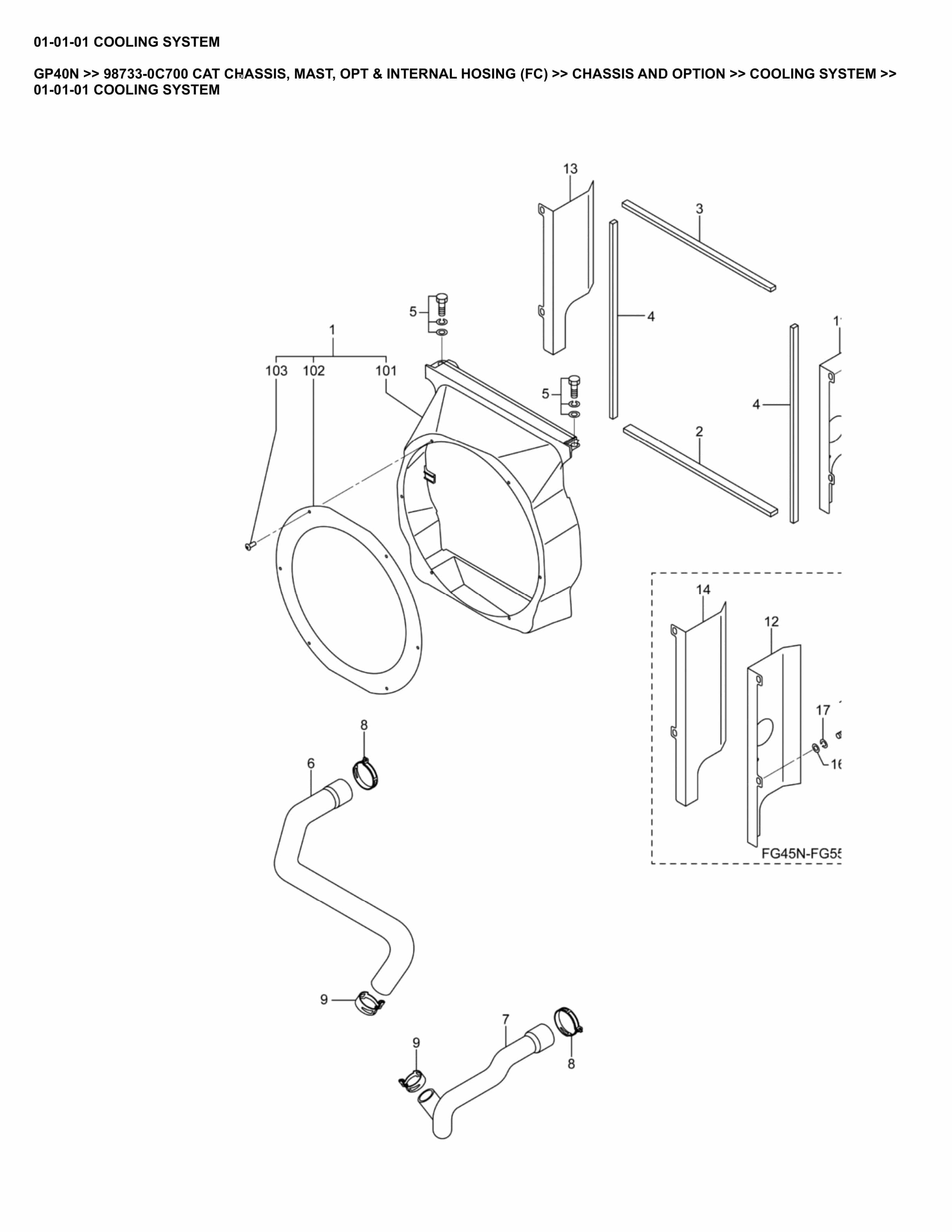 Caterpillar GP40N Parts Manual 98733-0C700