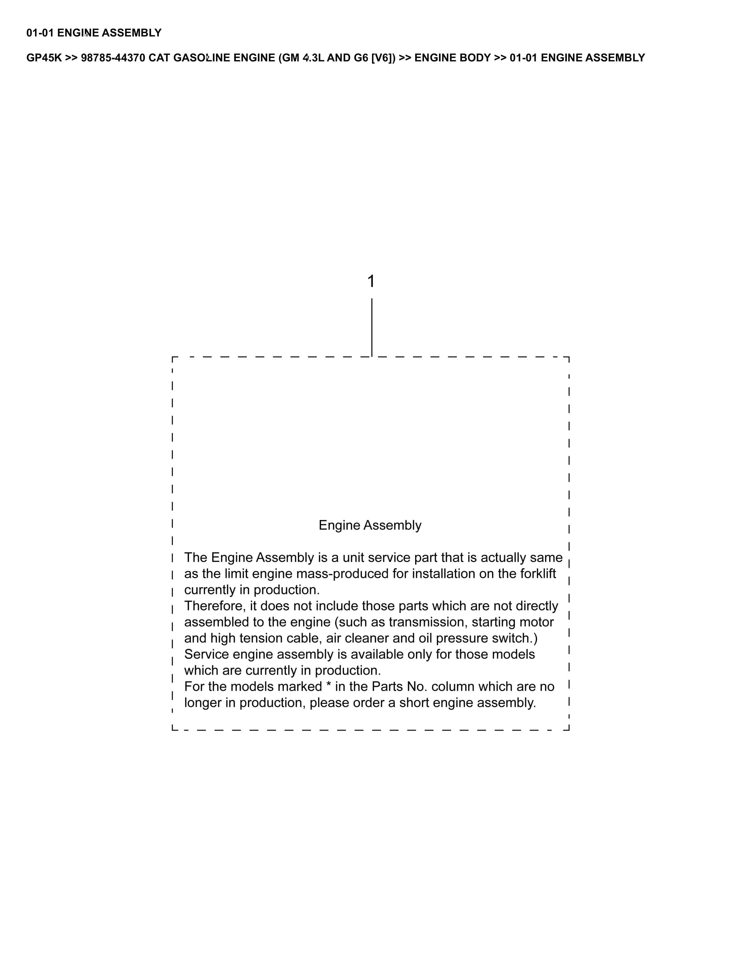 Caterpillar GP45K Parts Manual 98785-44370