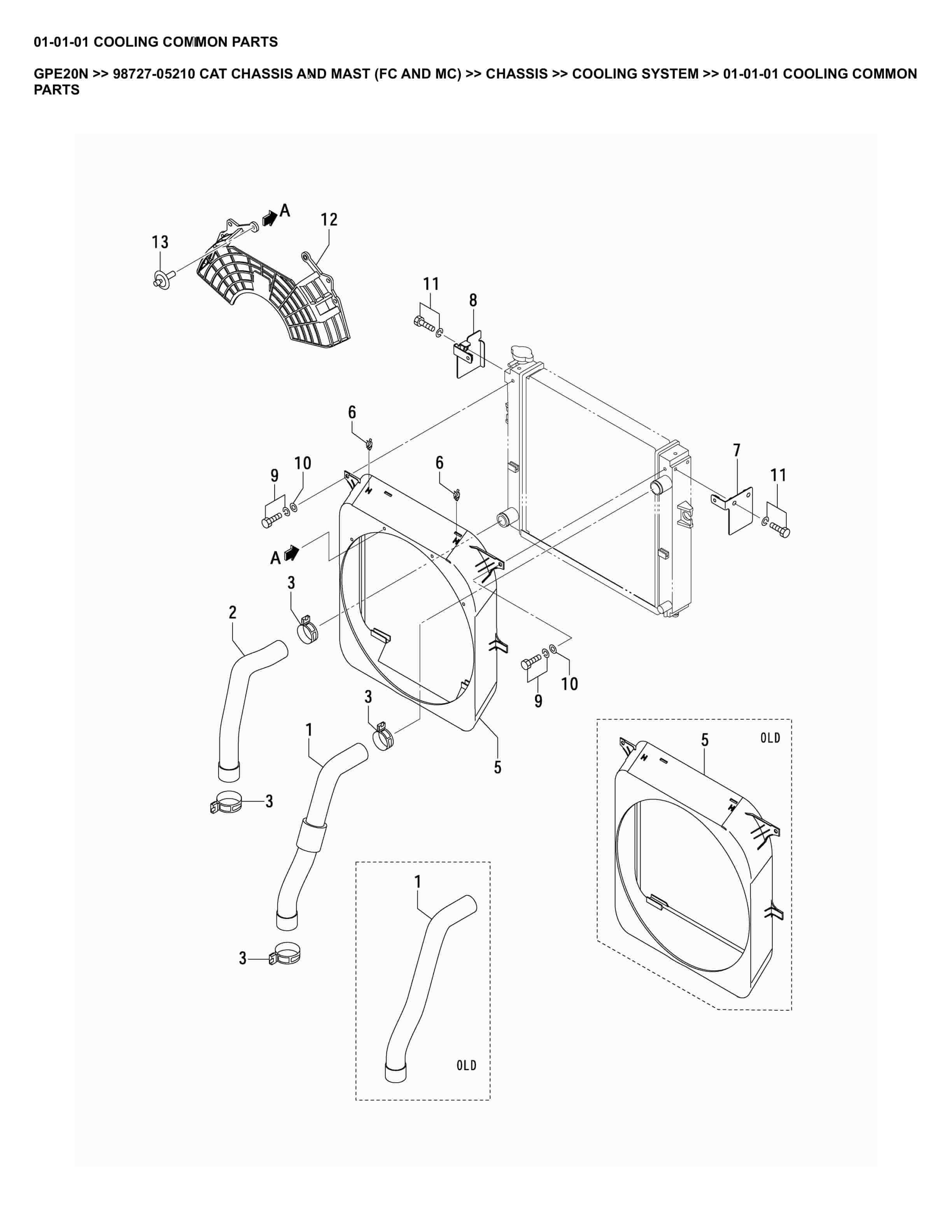 Caterpillar GPE20N Parts Manual 98727-05210