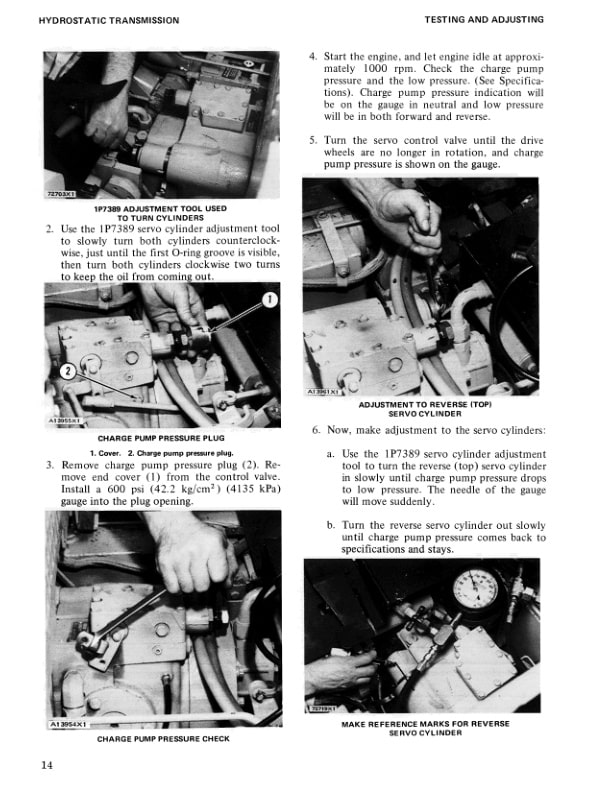 Caterpillar Hydrostatic Transmission Temporary Service Infomation SENB8055-02-3