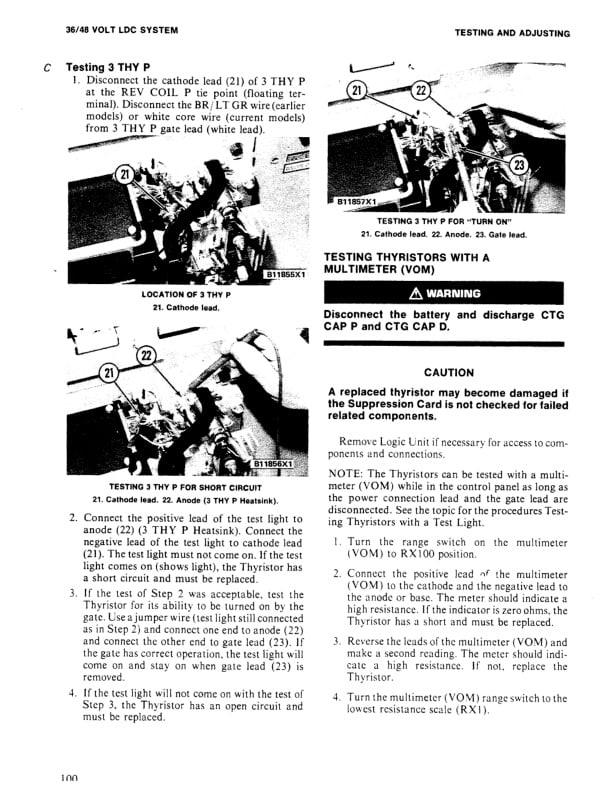 Caterpillar M30B to M100B 36-48 Volt Systems Operation Testing and Adjusting SENB8161-02-4