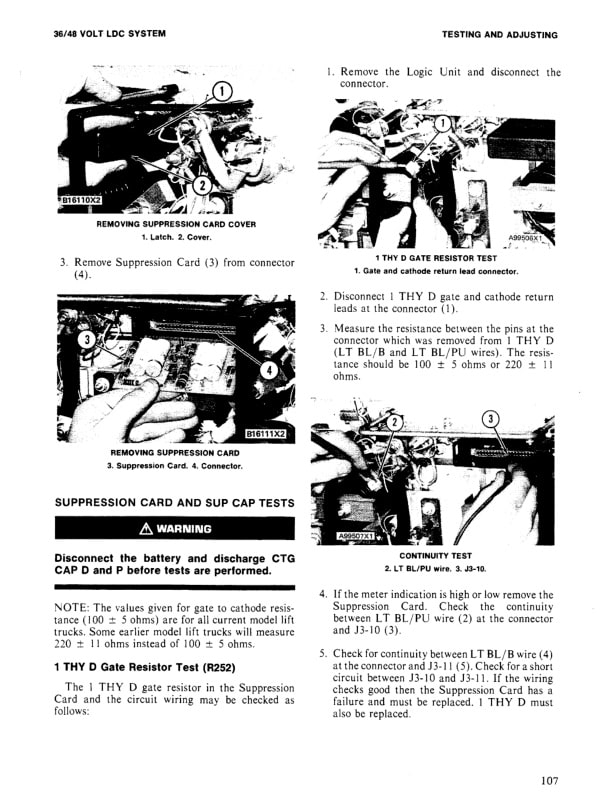 Caterpillar M30B to M100B 36-48 Volt Systems Operation Testing and Adjusting SENB8161-02-5