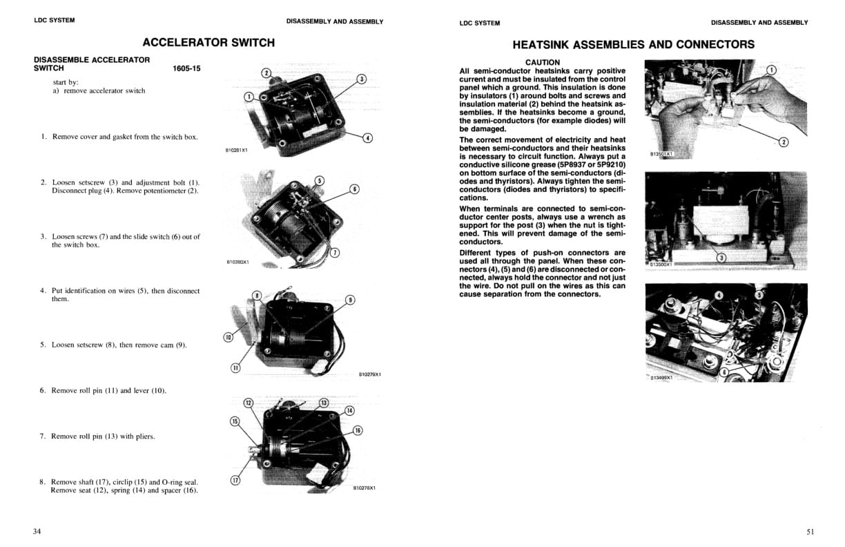Caterpillar M30B to M100B Lift and Drive Control System (LDC) Disassembly and Assembly SENB8163-5