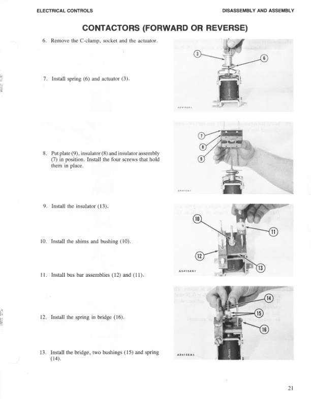 Caterpillar M60 to M100 36-48 Volt Electrical Controls Disassembly and Assembly SENB8061 2 Caterpillar M60 to M100 36-48 Volt Electrical Controls Disassembly and Assembly SENB8061-2