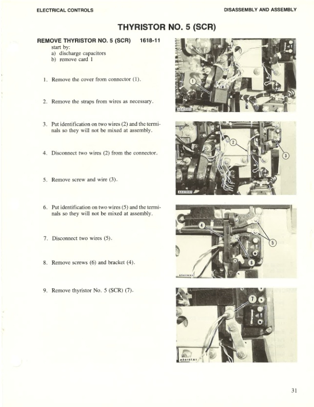 Caterpillar M60 to M100 36-48 Volt Electrical Controls Disassembly and Assembly SENB8061 4 Caterpillar M60 to M100 36-48 Volt Electrical Controls Disassembly and Assembly SENB8061-4