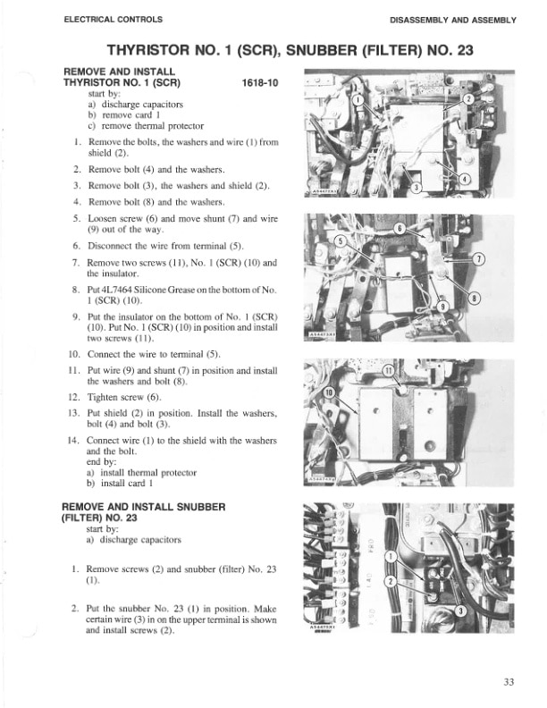 Caterpillar M60 to M100 36-48 Volt Electrical Controls Disassembly and Assembly SENB8061 5 Caterpillar M60 to M100 36-48 Volt Electrical Controls Disassembly and Assembly SENB8061-5