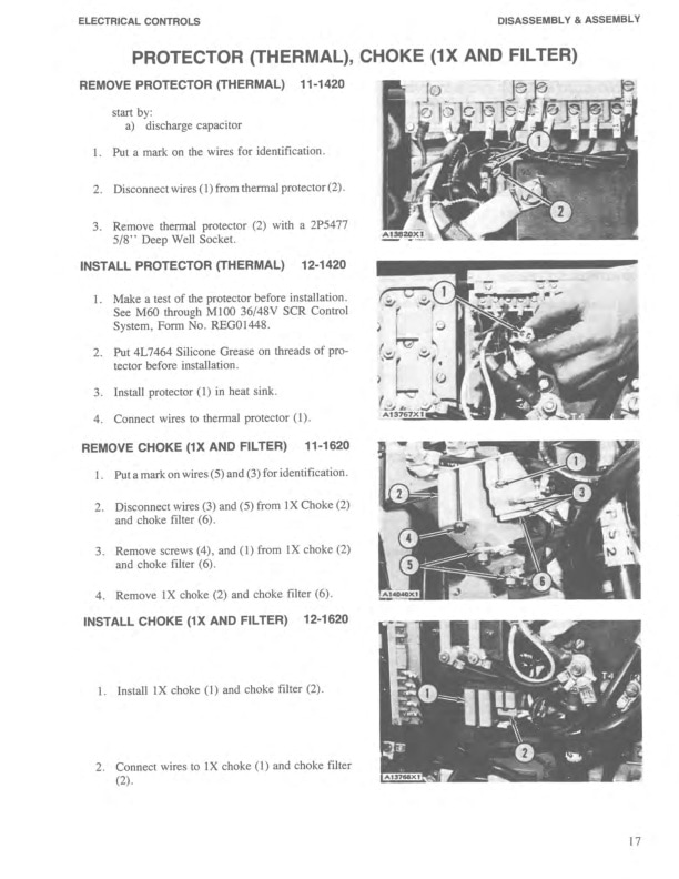 Caterpillar M60 to M100 Electrical Controls Disassembly and Assembly SENB8013-2
