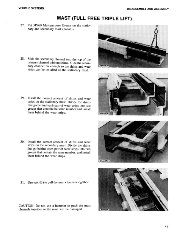 Caterpillar M60 to M100 Vehicle Systems Disassembly and Assembly SENB8014 2 Caterpillar M60 to M100 Vehicle Systems Disassembly and Assembly SENB8014-2