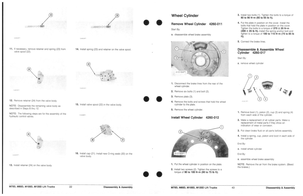 Caterpillar M70D to M120D Lift Trucks Disassembly and Assembly SENB8469 3 Caterpillar M70D to M120D Lift Trucks Disassembly and Assembly SENB8469-3