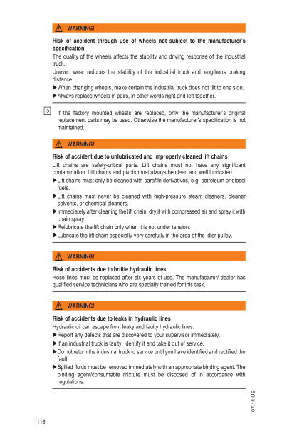 Caterpillar ND 18, NR 20, NR 23 Operating and maintenance instructions 51407308 5 Caterpillar ND 18, NR 20, NR 23 Operating and maintenance instructions 51407308-5