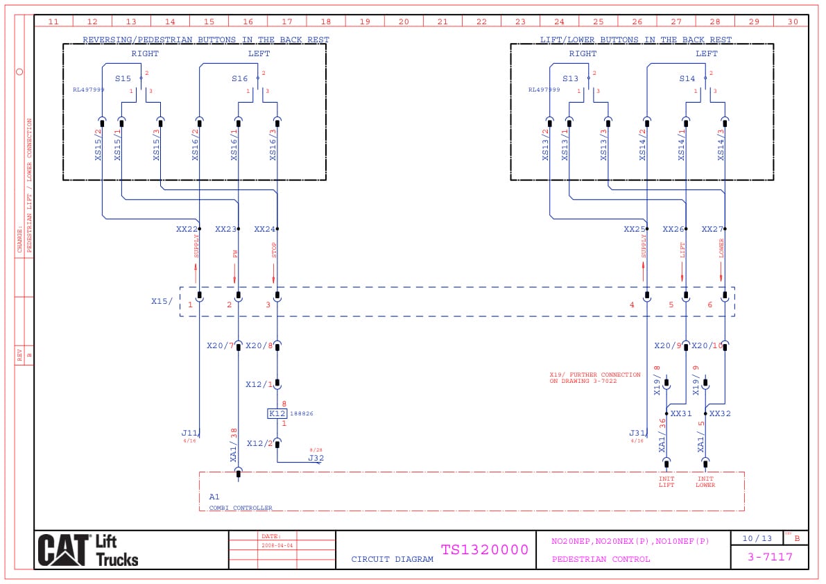 Caterpillar NO20NEP, NO20NEX(P), NO10NEF(P) Electrical Diagrams TS1320000 4 Caterpillar NO20NEP, NO20NEX(P), NO10NEF(P) Electrical Diagrams TS1320000 - Image 4