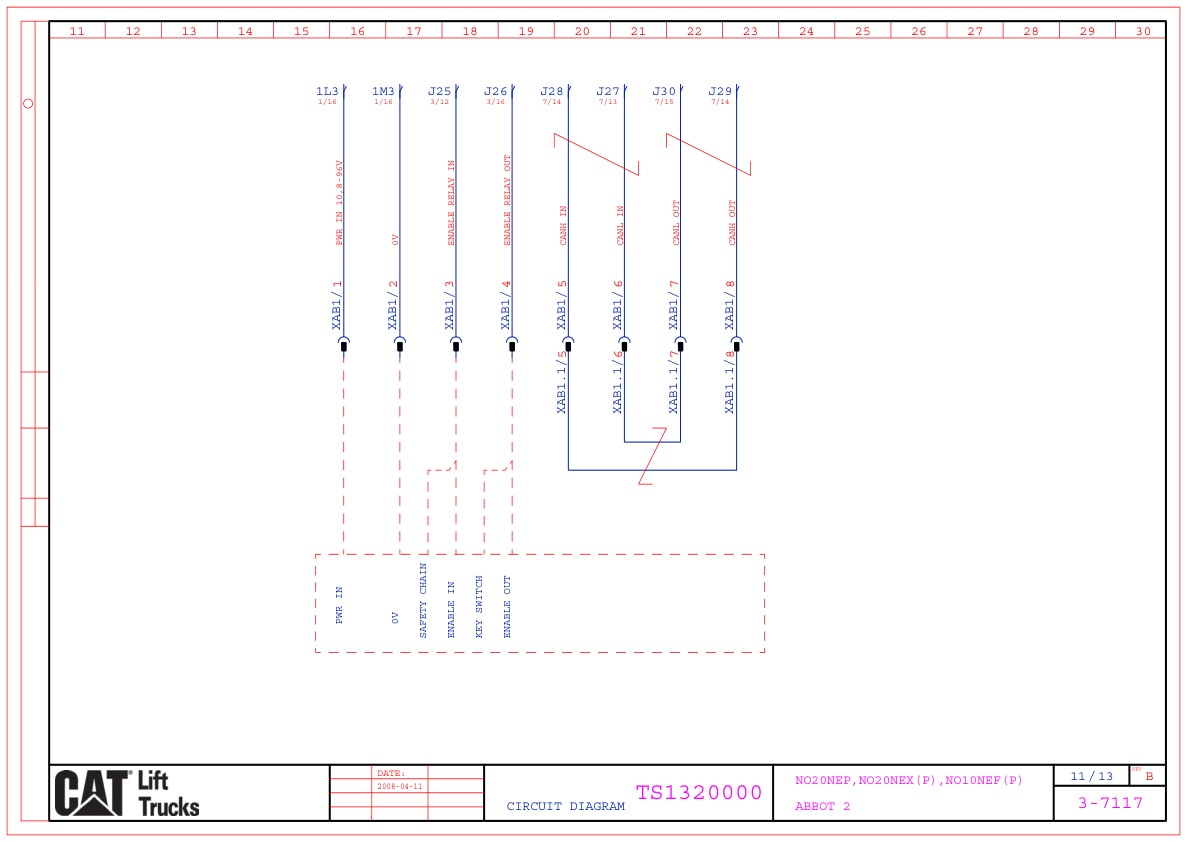 Caterpillar NO20NEP, NO20NEX(P), NO10NEF(P) Electrical Diagrams TS1320000 5 Caterpillar NO20NEP, NO20NEX(P), NO10NEF(P) Electrical Diagrams TS1320000 - Image 5