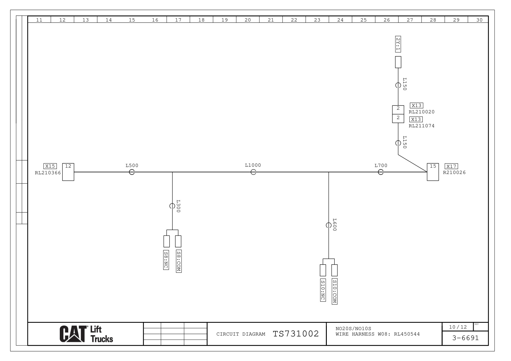 Caterpillar NO20S, NO10SF Electrical Diagrams TS731002 4 Caterpillar NO20S, NO10SF Electrical Diagrams TS731002 - Image 4