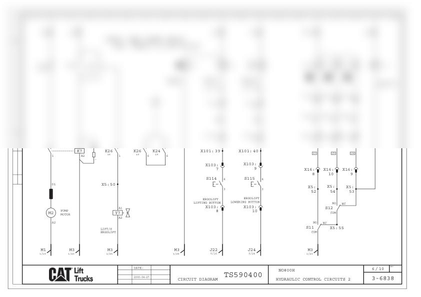 Alternative view of Caterpillar NO800H Electrical Diagrams TS590400