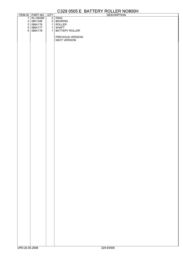 Caterpillar NO800H Parts Manual 2 Caterpillar NO800H Parts Manual-2
