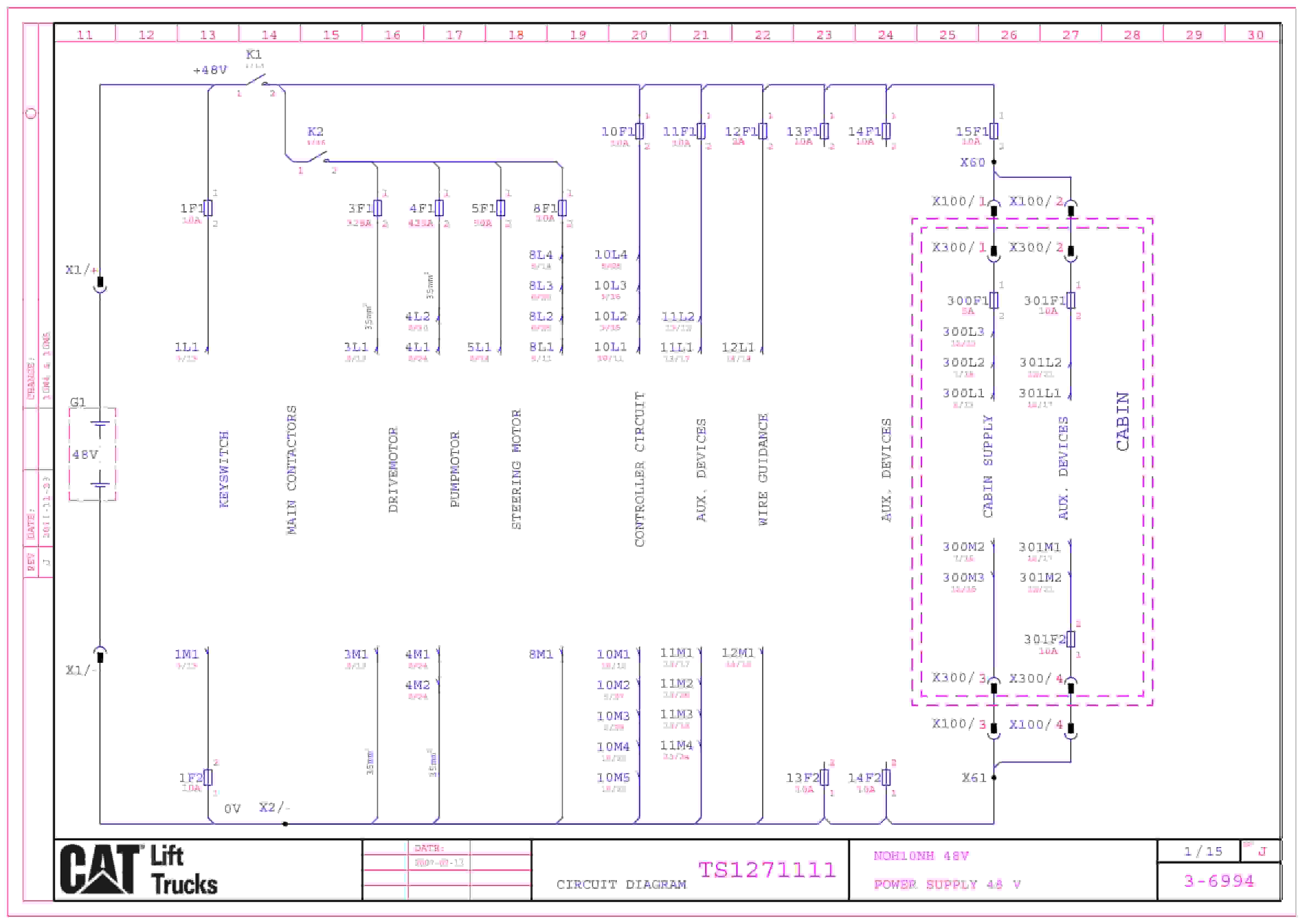 Caterpillar NOH10NH 48V Electrical Diagrams TS1270911