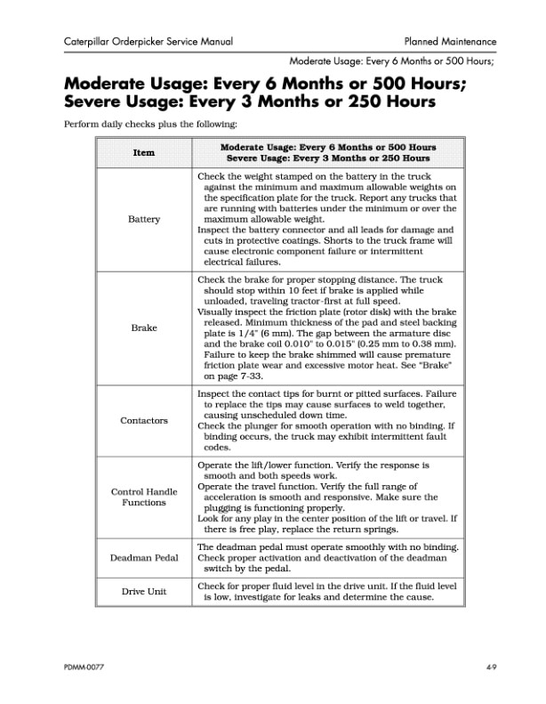 Caterpillar NOR22 Low Level Orderpickers Service Manual SENB6686-5