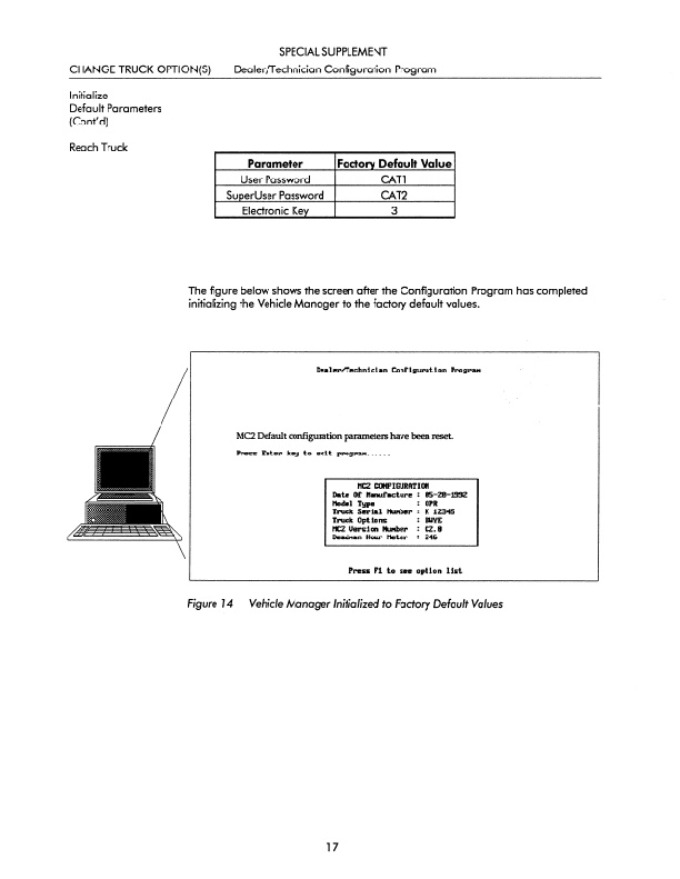 Caterpillar NOR30, NOR30P Orderpickers - NRR30 to NSR40 Reach Trucks User Instructions Service Manual SENB8544-4