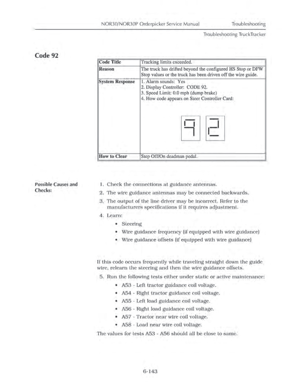 Caterpillar NOR30, NOR30P Orderpickers Service Manual SENB8548-5