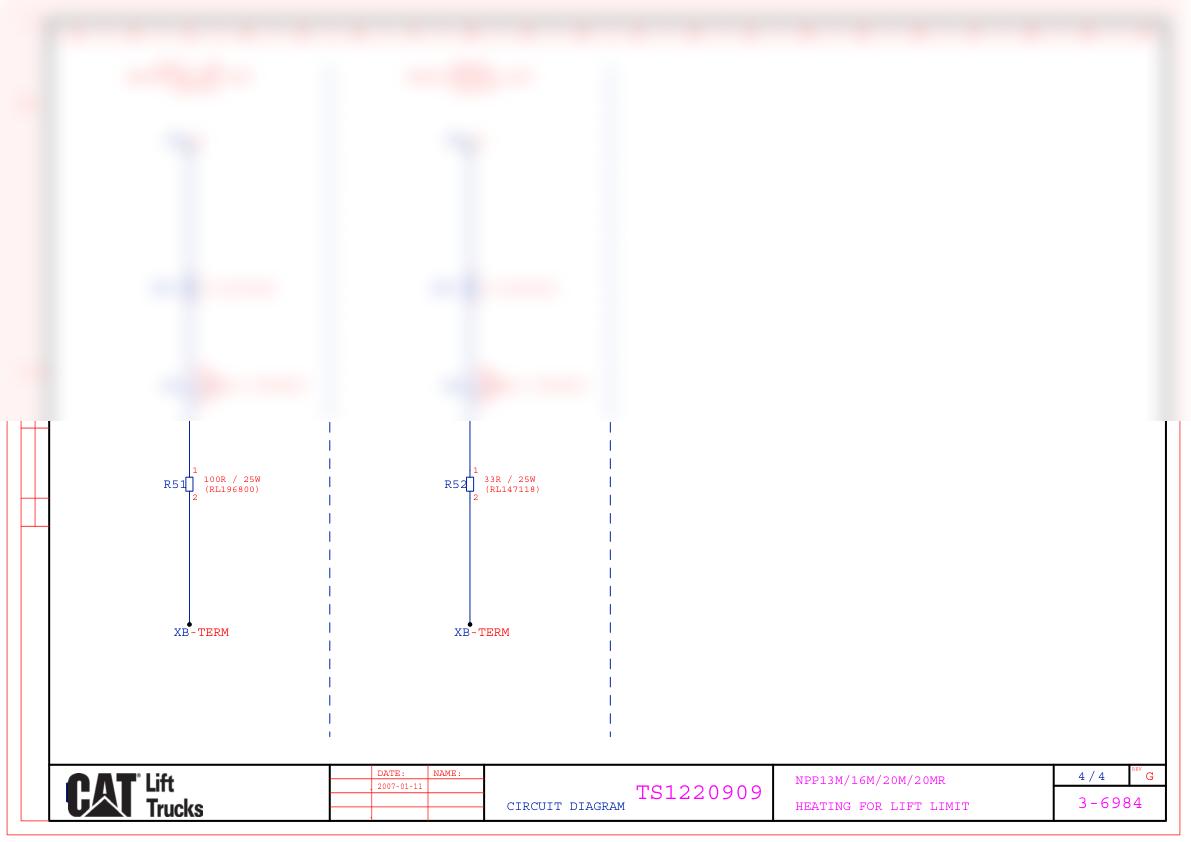 Caterpillar NPP13M, NPP16M, NPP20M, NPP20MR Electrical Diagrams TS1220909-2