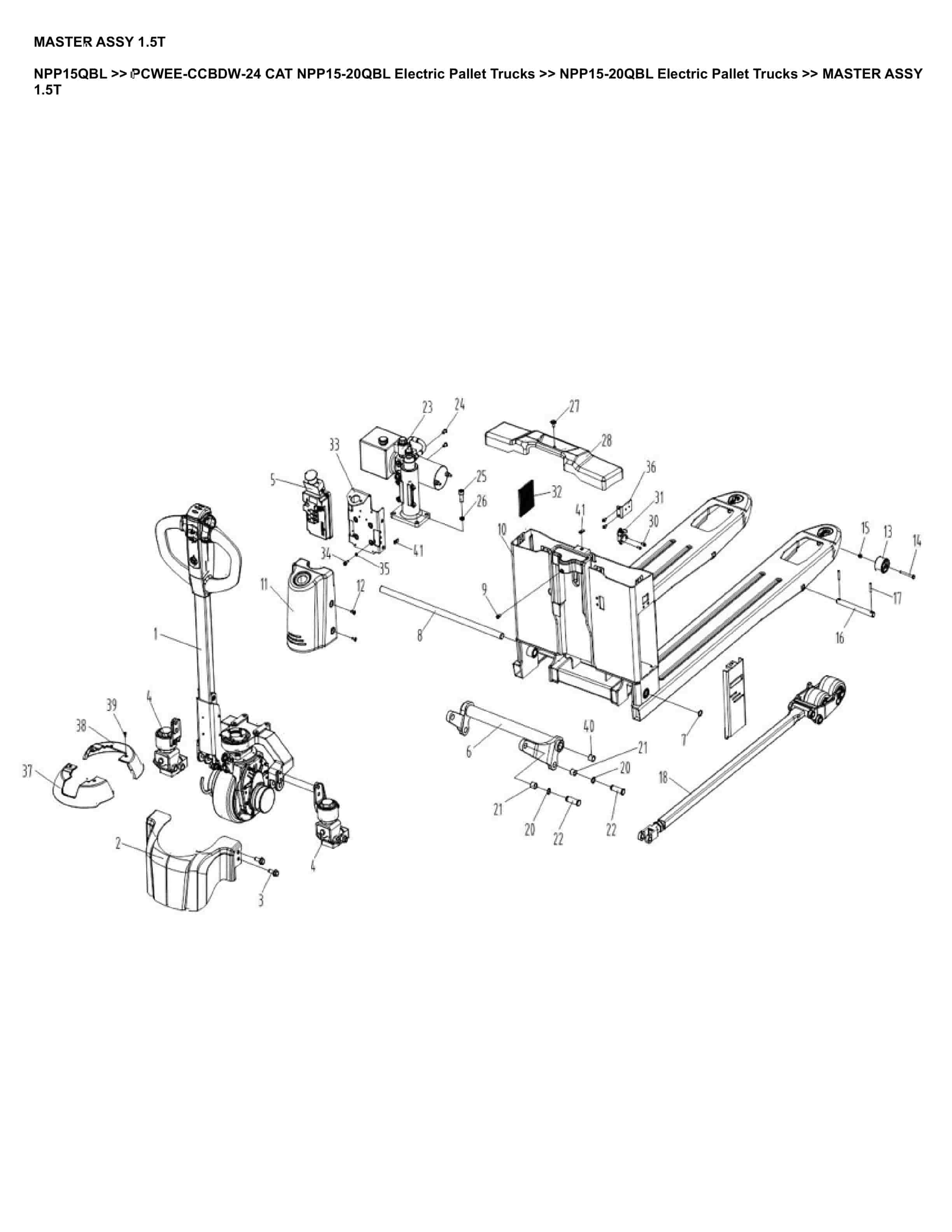 Caterpillar NPP15QBL Parts Manual PCWEE-CCBDW-24