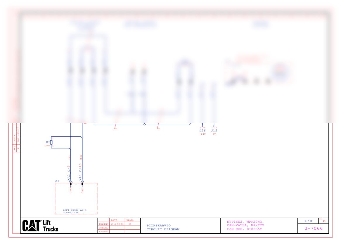 Caterpillar NPP16N2, NPP20N2 Electrical Diagrams TS1340000-M-2