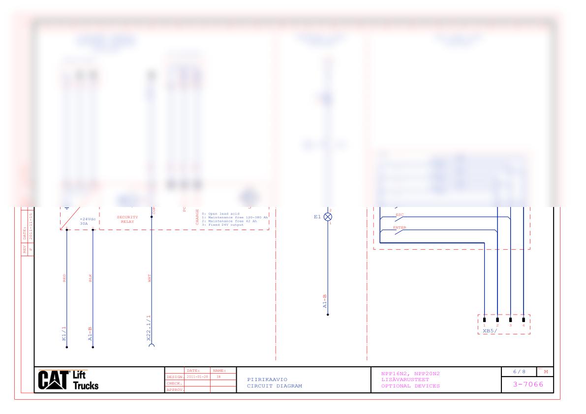 Caterpillar NPP16N2, NPP20N2 Electrical Diagrams TS1340000-M-3