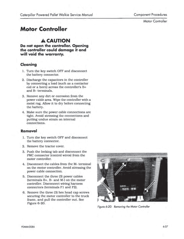 Caterpillar NPP40 4.000LB Powered Pallet Walkie Service Manual SENB8549-01-3