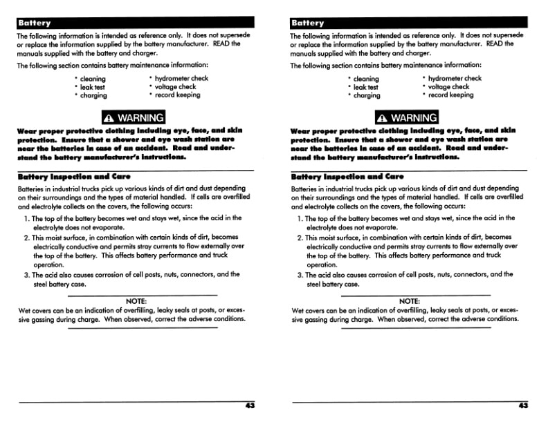 Caterpillar NPP60, NPV60, NPV80, NPC60, NPC80, NDC100 Powered Pallet Walkies Operation and Maintenance Manual SEBU6614-01-4