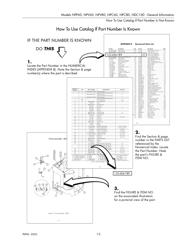Caterpillar NPP60, NPV60, NPV80, NPC60, NPC80, NDC100 Powered Pallet Walkies Parts Manual SEBN6619-2