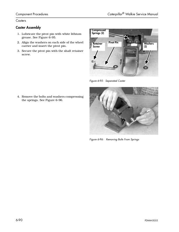 Caterpillar NPP60, NPV60, NPV80, NPC60, NPC80, NDC100 Powered Pallet Walkies Service Manual SENB6616-01-4