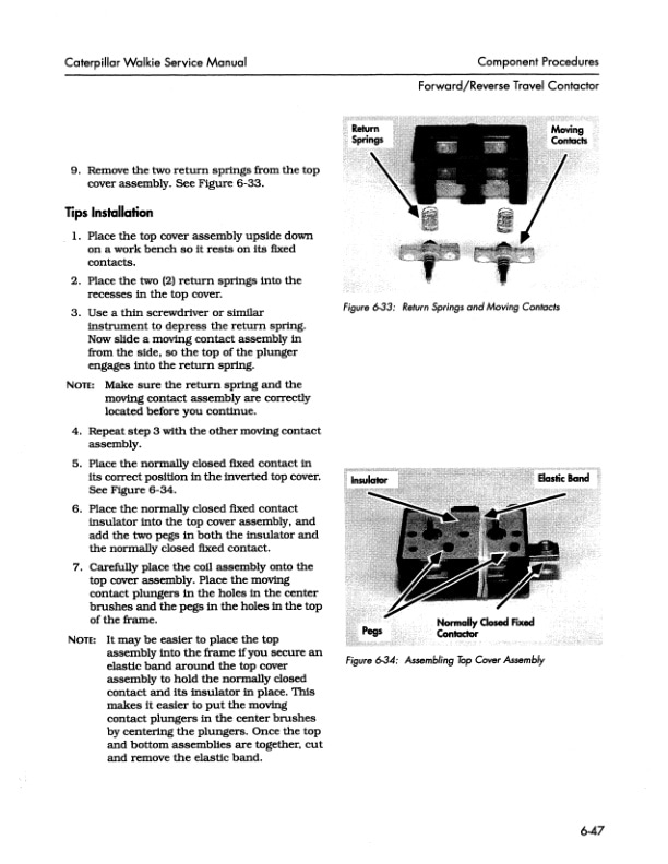 Caterpillar NPP60, NPV60, NPV80, NPC60, NPC80, NDC100 Powered Pallet Walkies Service Manual SENB8554-3