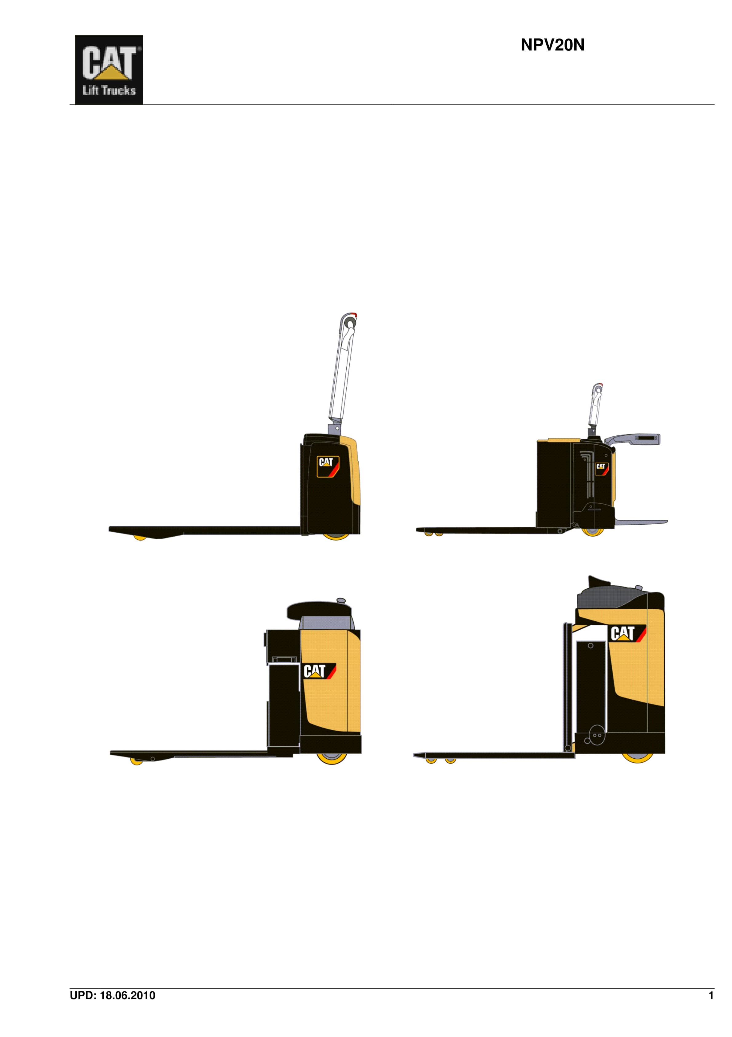 Caterpillar NPV20N Parts Manual