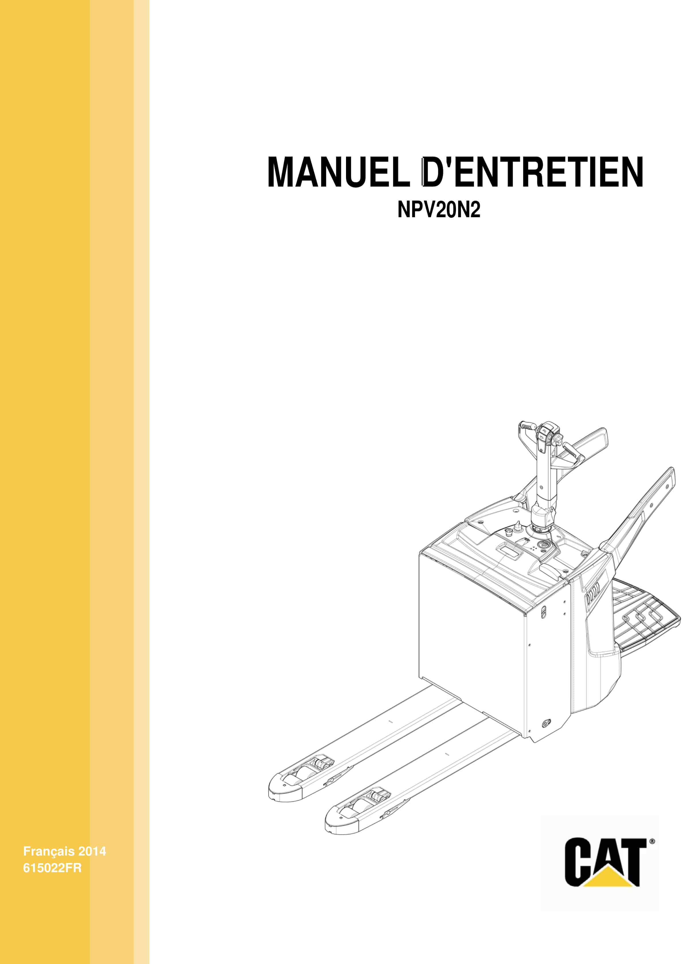 Caterpillar NPV20N2 Service Manual 615022 DE