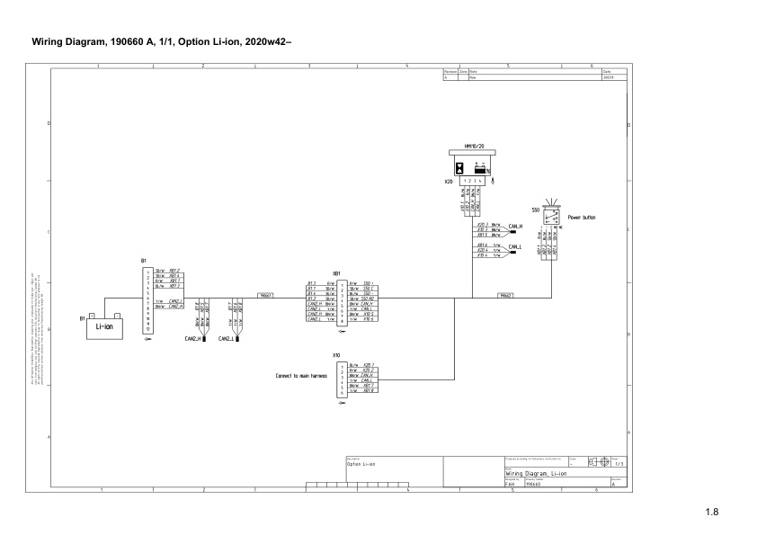 Caterpillar NPV20N3, NPV25N3, NPF20N3R, NPF25N3R, NPF20N3S, NPF25N3S Electrical Diagrams EL20GB1PT0C01-2