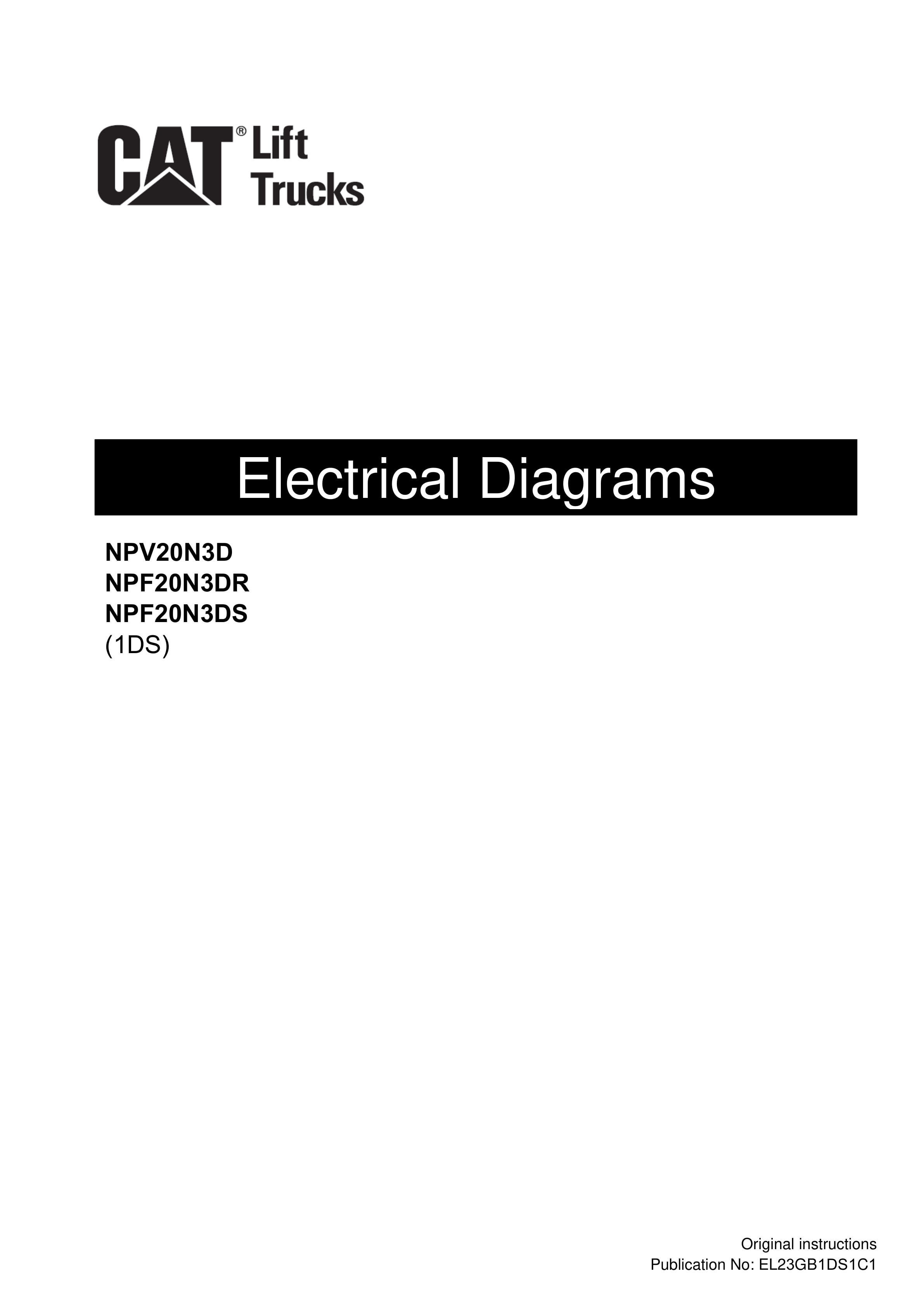 Caterpillar NPV20N3D, NPF20N3DR, NPF20N3DS Electrical Diagrams EL23GB1DS1C1