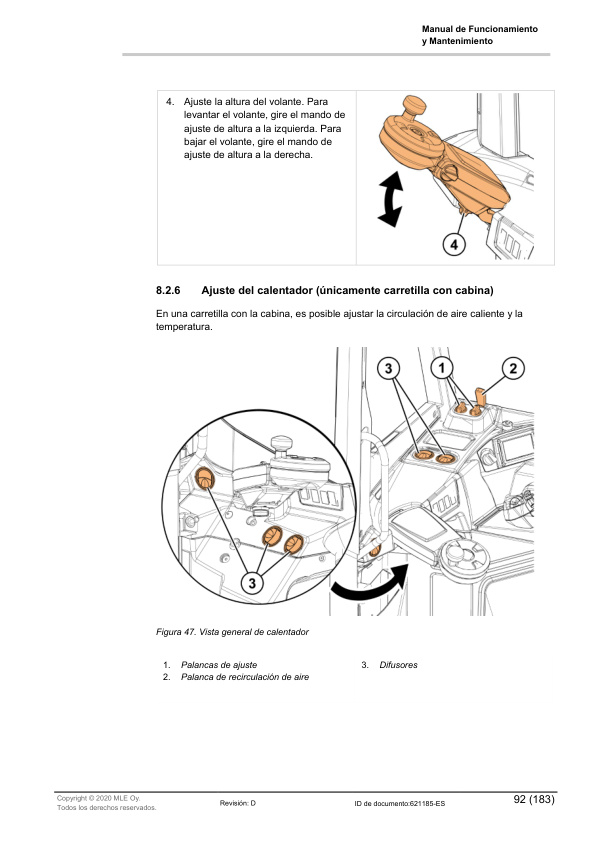 Alternative view of Caterpillar NR14N2L to NR25N2X Operation and Maintenance Manual 621185 ES-D