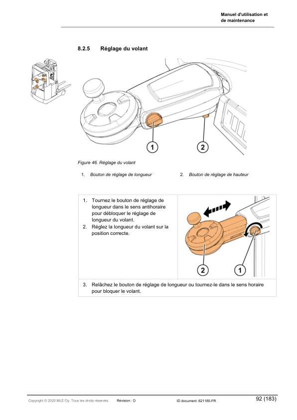 Alternative view of Caterpillar NR14N2L to NR25N2X Operation and Maintenance Manual 621185 FR-D