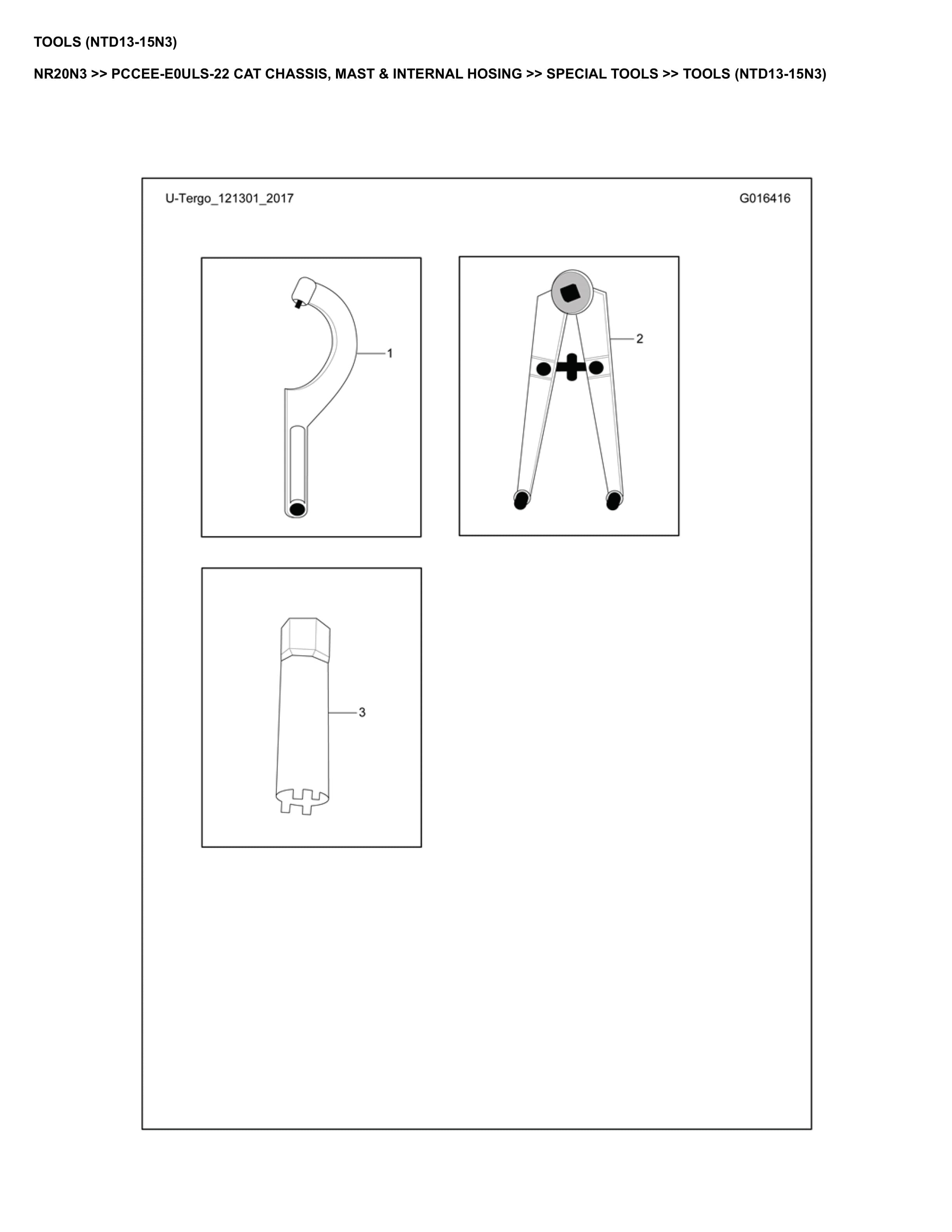 Caterpillar NR20N3 Parts Manual PCCEE-E0ULS-22